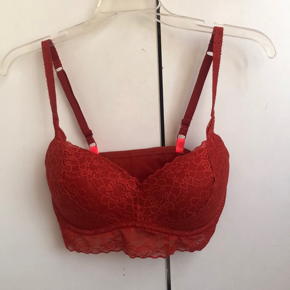 NWOT PINK Lace Bralette Pushup